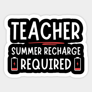 Summer Break Tired Teacher Sticker